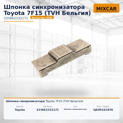 Шпонка синхронизатора Toyota 7F15