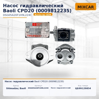 Насос гидравлический Baoli CPD20 (0009812235)