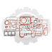 Ремкомплект двигателя Kubota D1503 (асбест)