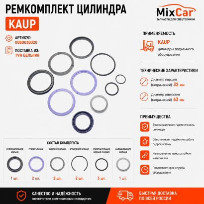Ремкомплект цилиндра Kaup (0050030320)
