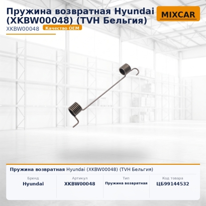 Пружина возвратная Hyundai (XKBW00048) (#TVH)