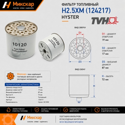 Фильтр топливный Hyster H2.5XM (TVH)